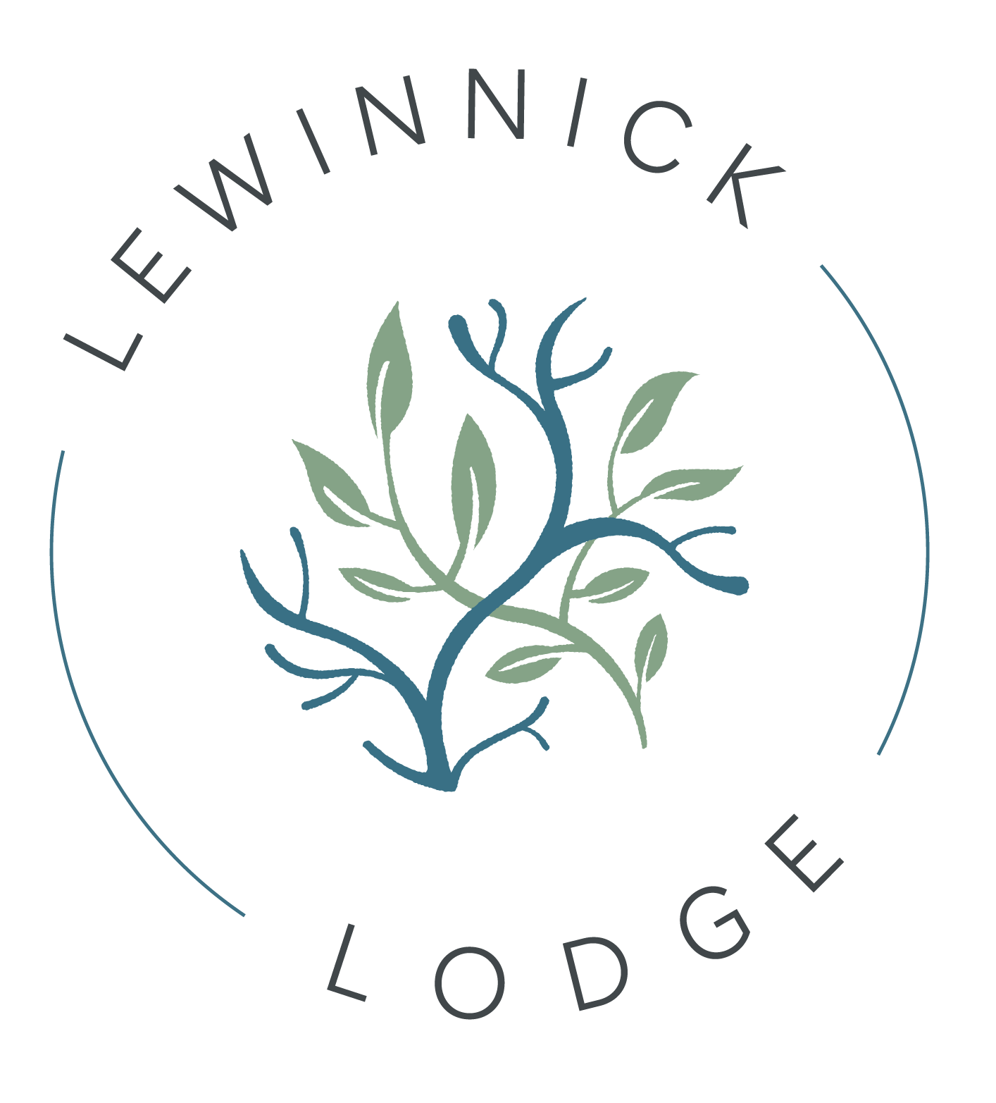 The logo for Lewinnick Lodge