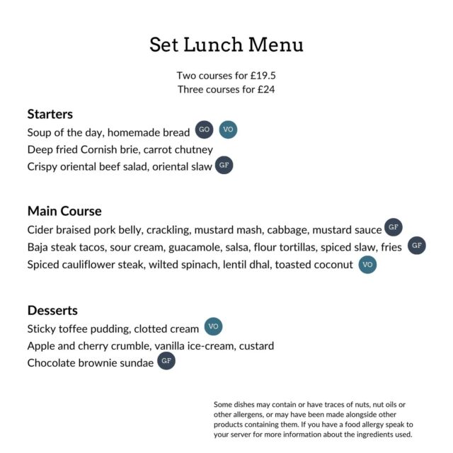 Starting today! Back by popular demand, join us every Monday - Wednesday throughout November for our Set Menu Lunch. ⁠
⁠
⁠
⁠
#setmenu #lewinnicklodge #lunch #instagood #restaurantcornwall